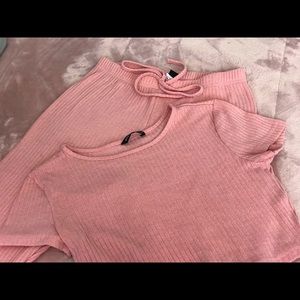 Matching legging/crop pajama set